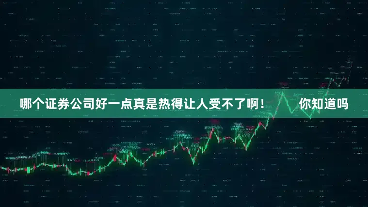 哪个证券公司好一点真是热得让人受不了啊！        你知道吗
